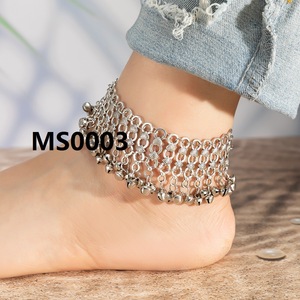 Cheville en alliage motif cloche ethnique plaqué argent antique pour femme, bijou de mode pour soirée 2024 - Product Image 2