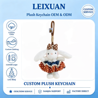 Porte-clés en peluche lapin blanc à oreilles tombantes, avec nœud à pois, jupe en dentelle double couche et collier de perles, pour sac à dos, sac à main, cadeau