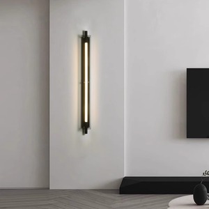 Italian Modern Minimalist Black Strip Lamp Sophisticated Design Glass <b>Wall</b> <b>Lighting</b> Fixture for Bedroom <b>Bedside</b> Hallway Entryway - Product Image 3