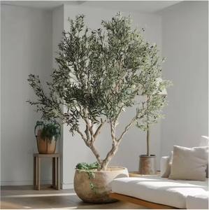 Grand olivier artificiel <span class=keywords><strong>en</strong></span> <span class=keywords><strong>pot</strong></span> détachable pour intérieur, style nordique, vert bionique, écologique, plante <span class=keywords><strong>en</strong></span> plastique pour Pâques - Product Image 2