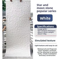 Fond léger et flexible de mur de porcelaine souple de pierre de lune d'étoile de conception moderne pour l'usage extérieur ou d'intérieur d'hôtel de villa