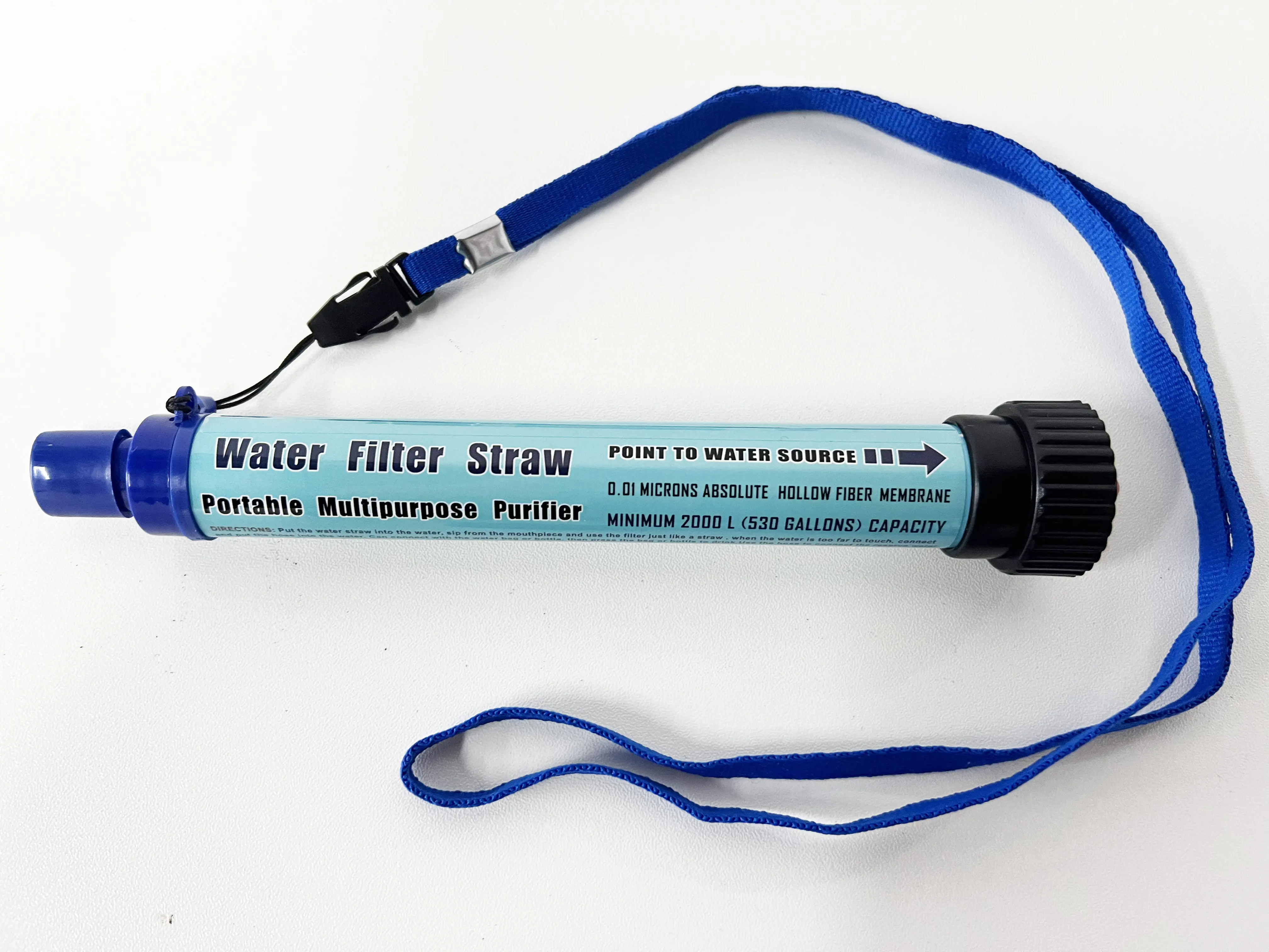 Personal Straw Survival Filtration Portable Camping Gear Emergency Preparedness Camper's Water Filter