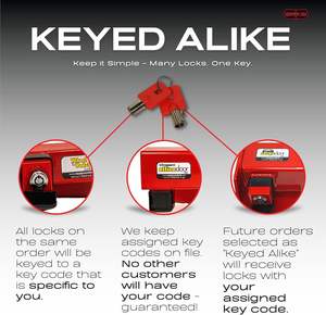 AMBITION大型ローリングドアロック最大セキュリティストレージコンテナトレーラーボックストラックロックキー付きロールアップドアセキュリティ - Product Image 4