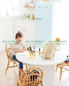 Chaises arc-en-ciel en rotin de style moderne faites à la main pour enfants meubles naturels mignons pour chambre à coucher d'enfants et événements de fête d'intérieur - Product Image 6