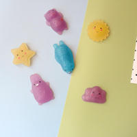 Mochi Tier-Squishies Spielzeug 2. Generation Glitzer Mochi Squishy