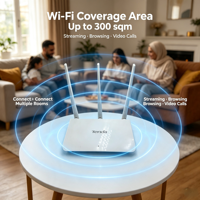 Router Inalámbrico N RJ45 F3 V8 de 3 Antenas y 300 Mbps, Amplificador de Señal de Largo Alcance para Apartamentos con 1 Año de Garantía