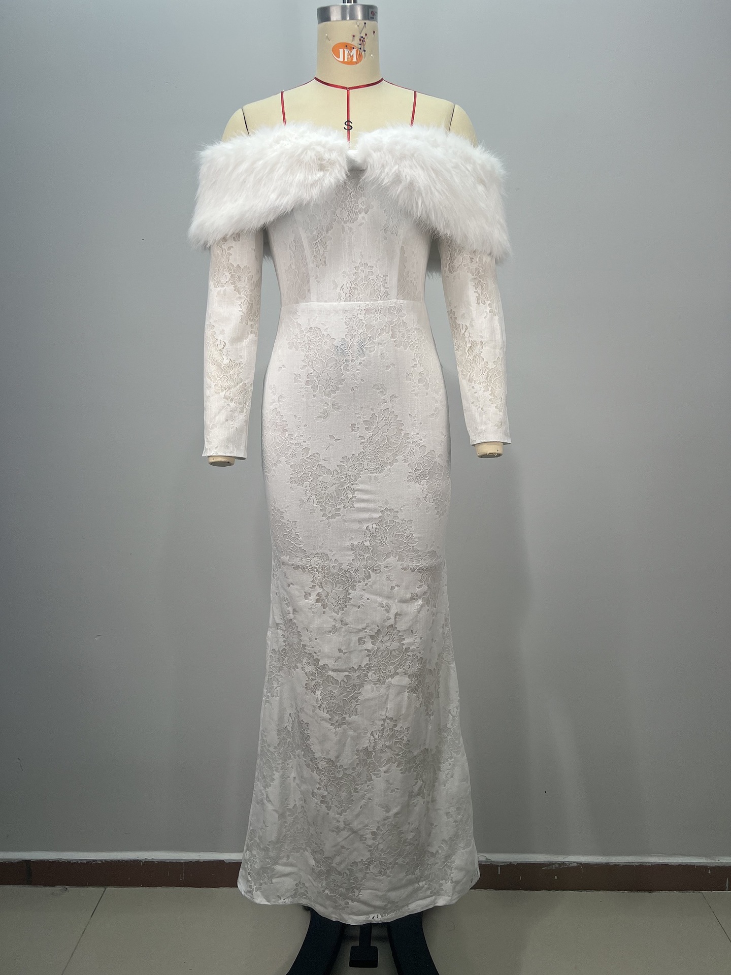 Verified Supplier White Fur Trim Dress Faux Fur Trim Ruffle Hem |  Alibaba.com