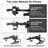 WAINLUX JL4 Laser Master 2S Grabador 140x130mm DIY Área de tallado Mini enrutador CNC portátil para madera Metal Goma MDF Papel LAS