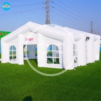 Grande tente gonflable portative commerciale de chapiteau événement de fête de mariage lumière LED tente gonflable de cube de camping de boîte de nuit