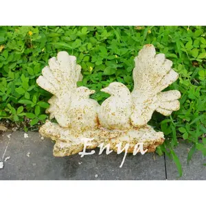 Estatua <span class=keywords><strong>de</strong></span> Paloma <span class=keywords><strong>de</strong></span> Hierro Fundido Vintage Love Birds, Acabado Oxidado Natural, Marca ENYA, Decoración <span class=keywords><strong>de</strong></span> Metal para Hogar y Jardín, Artesanía Animal - Product Image 3