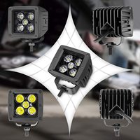 Nouveau vent 50W 3 pouces LED Pod Lights Off Road 3x3 Square Driving Lights Pods LED Work Light For Motorcycle Car Truck ATV