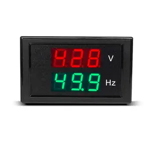 Numérique AC Voltmètre Hertz/HZ Mètre AC80-300V Compteur de Fréquence 45-65Hz LED Double Affichage Tension Compteur de Fréquence 2 en 1 Mètre