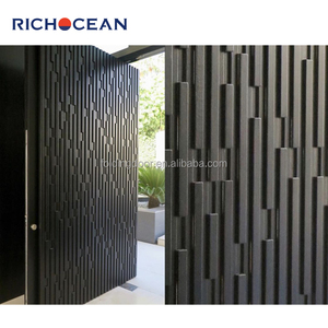 Portes <span class=keywords><strong>d</strong></span>'<span class=keywords><strong>entrée</strong></span> principales 3D <span class=keywords><strong>de</strong></span> luxe RICHOCEAN pour villas, portes métalliques anti-tempête, fabricant - Product Image 6