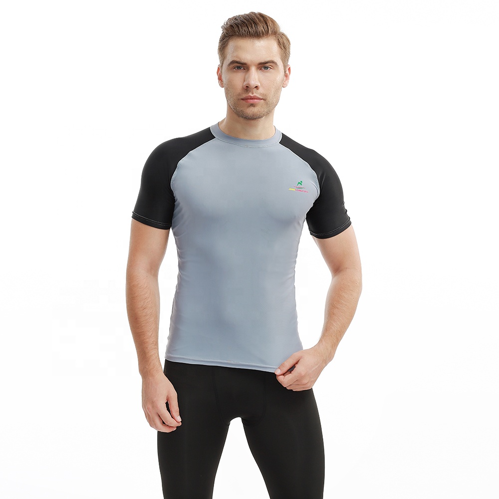 Компрессионная рубашка с коротким рукавом из полиэстера и спандекса