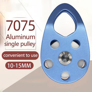 7075 leggera in lega di alluminio Mini puleggia lato singolo 15mm di diametro per il salvataggio antincendio e la corda di arrampicata di protezione dalla caduta - Product Image 2