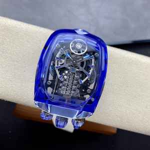 雅各布高级男士机械表，男士大表盘商务时计，独特的水晶表壳设计 - Product Image 4