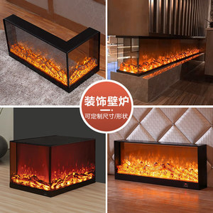 Chimenea eléctrica personalizada Limin, empotrada, moderna, metálica, con calefacción, decorativa, para casa, hotel, villa, restaurante - Product Image 1