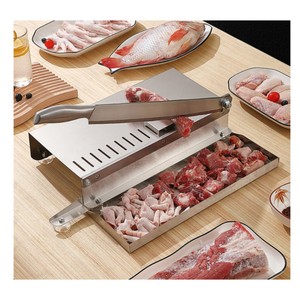 Machine à trancher le bœuf et l'agneau pour la maison, petite trancheuse à viande multifonctionnelle en acier inoxydable, coupe-herbes, lame de hachoir - Product Image 6