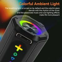 Speaker Nirkabel Ganda 30W 2 in 1 Portabel yang Dapat Dibagi, Speaker Portabel Magnetik dengan Pegangan, Lampu RGB, TWS Pairing