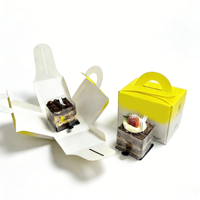 Boîte à dessert miniature SP3947, boîte à gâteau en carton blanc, écologique, recyclable, pour sushi, collations, boulangerie, sans danger pour les aliments