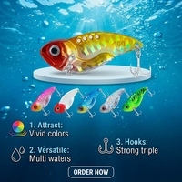 Leurre artificiel en métal imprimé Shore, jig de lancer, vibra leurre pour la pêche en eau douce, en mer, en rivière, 7g/10g/12g/15g, hameçons, brochet