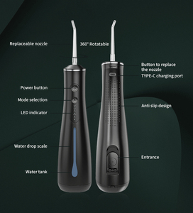Nettoyeur de <span class=keywords><strong>dents</strong></span> électrique portable 300ML rechargeable, hygiène <span class=keywords><strong>dentaire</strong></span>, irrigateur buccal étanche IPX7 - Product Image 3
