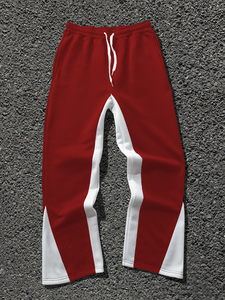 <span class=keywords><strong>Pantalon</strong></span> de Jogging Évasé Personnalisé Décontracté pour <span class=keywords><strong>Homme</strong></span>, Taille <span class=keywords><strong>Élastique</strong></span>, Style Patchwork, Streetwear Empilé - Product Image 3