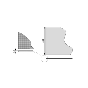 EMUCA 20 metri antracite Grey PVC antiscivolo tappetino per cassetti cucina lavabile in stile industriale moderno - Product Image 2