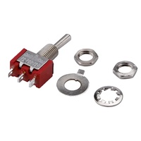 Interrupteur miniature à bascule SPDT 3 broches, interrupteur rouge à chaud, 2A 250VAC 5A 125VAC, marche/arrêt/marche