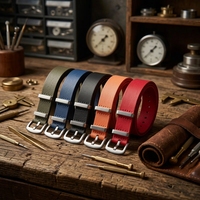 Bracelet de montre en nylon de haute qualité avec boucle en acier inoxydable lisse et souple de 1,4 mm d'épaisseur, 18-24 mm, réglable, livraison rapide