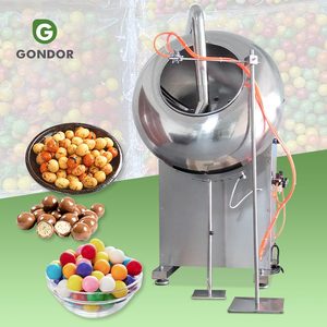 Dry Fruit Chocolate Bean Nut Roasting Coating Laboratory <b>Copper</b> Tablet <b>Pan</b> Coater Machine for Jelly Beans - Product Image 1