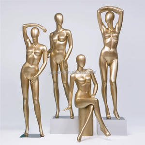 ชุดชั้นในสุดเซ็กซี่สุดหรูทำจากไฟเบอร์กลาสชุดเดรสสีขาวสีทองสำหรับผู้หญิงหุ่นจำลองแบบยืนเต็มตัว - Product Image 2