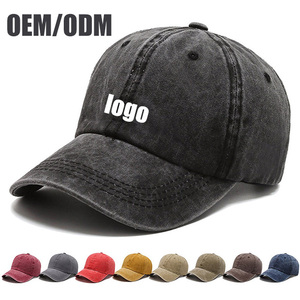 Gorra de Béisbol Personalizada al por Mayor, de Algodón Lavado, sin Estructura, Estilo Hip Hop, de 6 Paneles, para Hombre - Product Image 1
