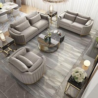 Venta al por Mayor de Fábrica, Último Diseño Italiano Moderno, Muebles de Sala de Estar Modulares con Sofá Seccional de Tela de 1+2+3 Plazas