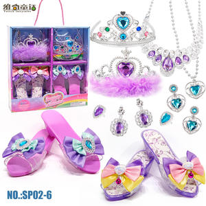 Enfants fée jeu de rôle <span class=keywords><strong>princesse</strong></span> habiller chaussures baguette couronne bijoux Boutique jouet anniversaire Halloween fête cadeau pour les filles - Product Image 6