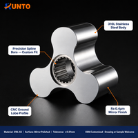 Rotors à lobes polis 316L pour pompe rotative à lobes, usinés CNC, sur mesure, OEM, garantie 1 an, pour l'industrie alimentaire et chimique, 2-4 pales