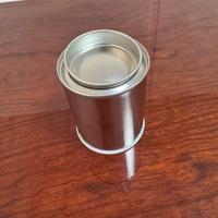 Petite boîte ronde en fer blanc avec couvercle métallique, conteneur vide pour peinture, encre, adhésif, produits chimiques, emballage personnalisé, impression sur mesure, fourniture OEM
