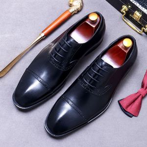 British Brook Men's Business Formal Shoes Genuine Leather <b>Oxford</b> Design Pointed Toe Comfort Breathable Anti-Slip Fashionable - Product Image 6