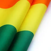 Drapeau arc-en-ciel de la fierté LGBTQ+ personnalisé en polyester, 3x5, pour l'extérieur, bisexuel, non binnaire, lesbienne, gay, transgenre, fiertés, vente chaude