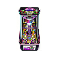 Machine d'arcade à monnayeur pour 4 joueurs avec système de rédemption de tickets, garantie 1 an, support anglais, thème Zombie Party pour centres commerciaux