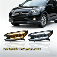 Ensemble de phares à LED Matrix Lens, pièces automobiles pour Honda CRV 2012 à 2014, feux de jour, clignotants séquentiels