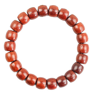 Rosewood Barrel Bead <b>Bracelet</b> 8x10mm Wooden Single Circle Hand <b>String</b> Modern Chinese Style Jewelry - Product Image 5