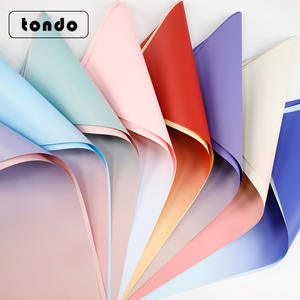 Tondo 58x50cm fleur papier d'emballage cadeau double face glorieux jeunesse graduée couleur papier d'emballage Bouquet matériaux d'emballage - Product Image 2