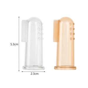 <span class=keywords><strong>Brosse</strong></span> à dents pour bébé en silicone souple Gloway Oem sans BPA, résistante à 120 degrés, pour l'apprentissage de la propreté des doigts, 6 à 12 mois - Product Image 2