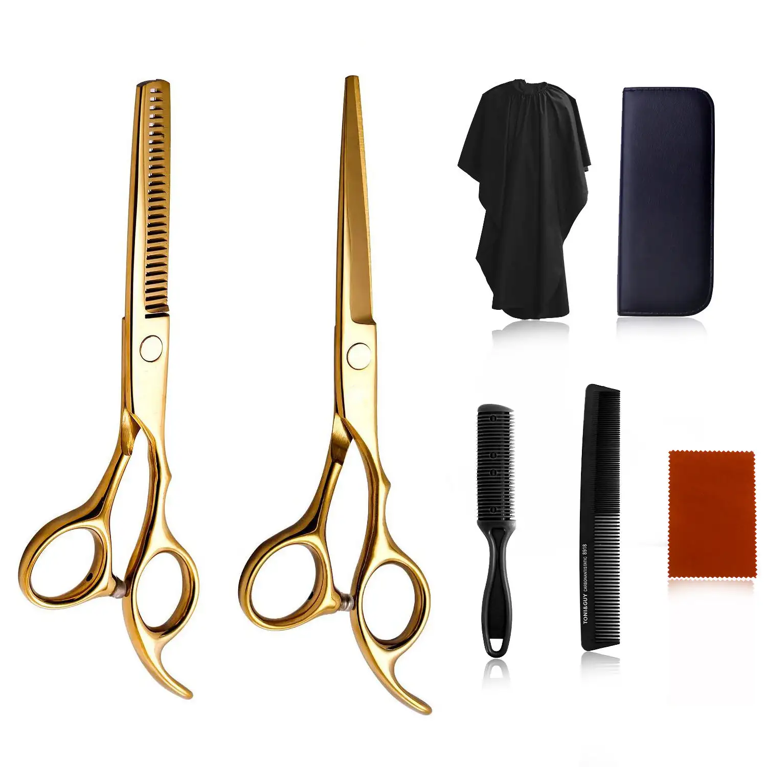 High Quality 11 Piece Stainless Steel Set For Hairdressing Left Hand Barber Professional Scissors