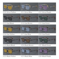 Lunettes de soleil polarisées en titane pour hommes avec logo personnalisé, lunettes de soleil de luxe en corne de buffle