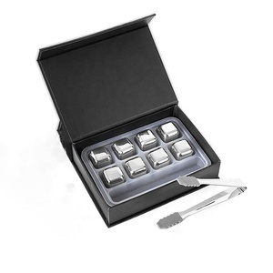 Tùy Chỉnh Logo Cao Cấp Handmade 304 Thép Không Gỉ <span class=keywords><strong>Ice</strong></span> Stone Bia Whiskey Đá Lạnh <span class=keywords><strong>Ice</strong></span> <span class=keywords><strong>Cube</strong></span> Với Quà Tặng Đóng Hộp Bộ - Product Image 5
