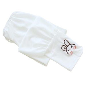 Manches de protection solaire brodées motif lapin, taille unique, blanches, respirantes, en soie glacée, pour l'été et l'extérieur - Product Image 3