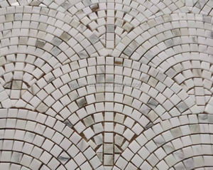 Nouveau Style marbre mosaïque moule en gros mosaïque carreaux de mur poli naturel Calacatta blanc marbre poisson échelle pétoncle ventilateur <span class=keywords><strong>Patte</strong></span> - Product Image 4