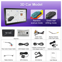 Autoradio Stéréo Android 9 Pouces RAM 4 Go 64 Go ROM, BT FM DSP, Multimédia Vidéo Lecteur DVD Voiture, Lecteur Android Voiture 10 Pouces